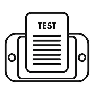 Printer with test page icon Illustrazione stock