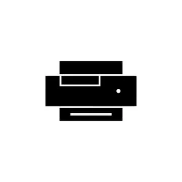 Printer, text icon. Simple glyph vector of text editor set icons for UI and U Illustrazione stock