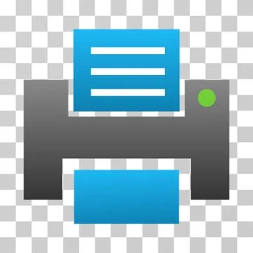 Printer Vector Gradient Icon イラスト素材