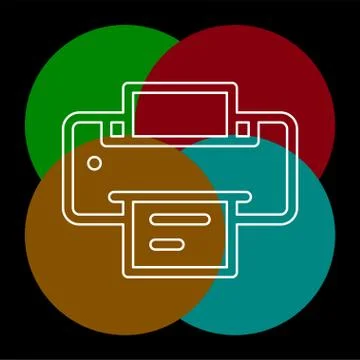Printer vector icon Stock Illustration