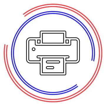 Printer vector icon Stock Illustration