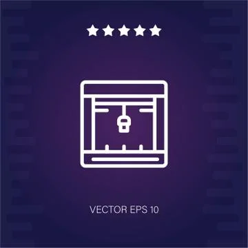 Printer vector icon Illustrazione stock