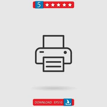 Printer vector icon Stock Illustration