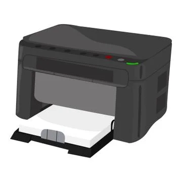 Printer vector icon on a white background. Print illustration isolated on white Stock Illustration