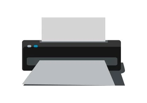 Printer Vector Illustration in Flat Style Design Stockillustratie