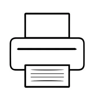 Printer vector on white background Stockillustratie