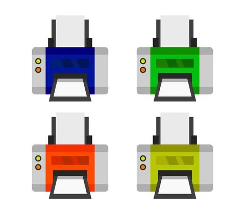 Printer in vector on white background 스톡 일러스트