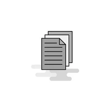 Printer Web Icon. Flat Line Filled Gray Icon Vector Illustrazione stock