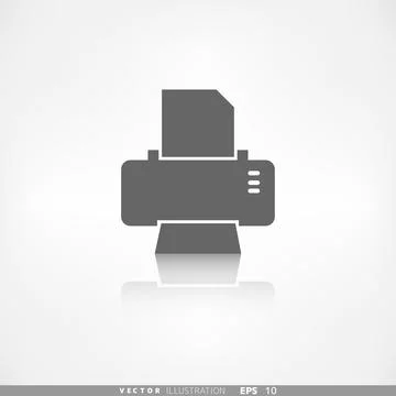 Printer web icon vector illustration. Stock Illustration