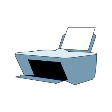 Printer on white Illustrazione stock