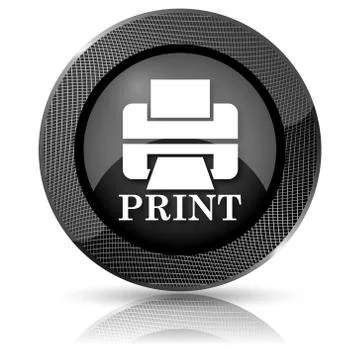 Printer with word print icon イラスト素材