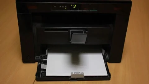 Printer at work Stock Footage 131217548