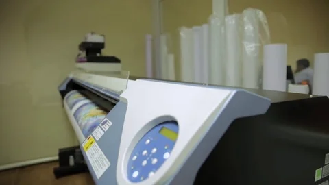 Printer is working,Production technology in the printing Stock Footage 82683793