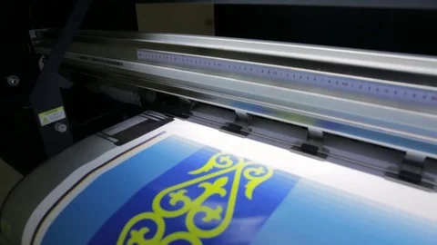 Printer is working,Production technology in the printing Video stock 83299351