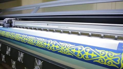 Printer is working,Production technology in the printing Video stock 83299399