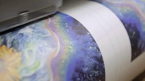 Printer is working,Production technology in the printing Stock Footage 83299460