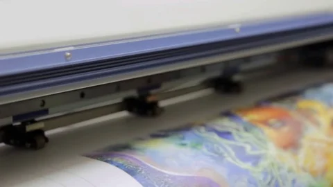 Printer is working,Production technology in the printing Stock Footage 83299700