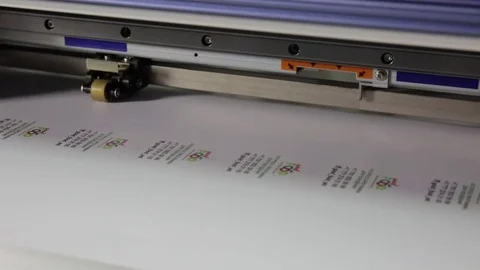 Printer is working,Production technology in the printing Stock Footage 83769951