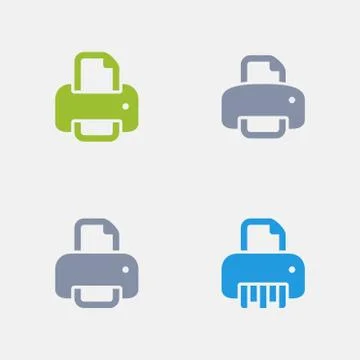 Printers - Granite Icons Stockillustratie