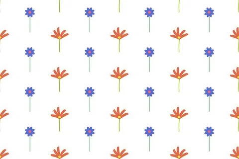 PrintFloral pattern design with flower shape in flat style for textile or p.. Illustrazione stock
