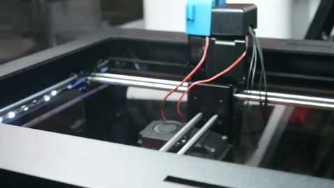 Printhead 3d printer in operation Video stock 89938750