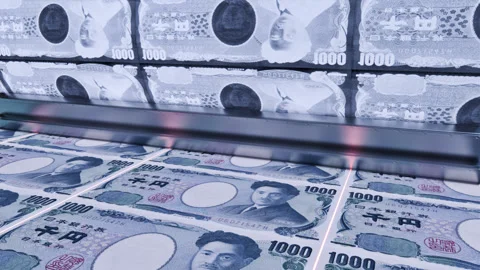 Printing 1000 Yen Banknotes  Stock Footage 314721447