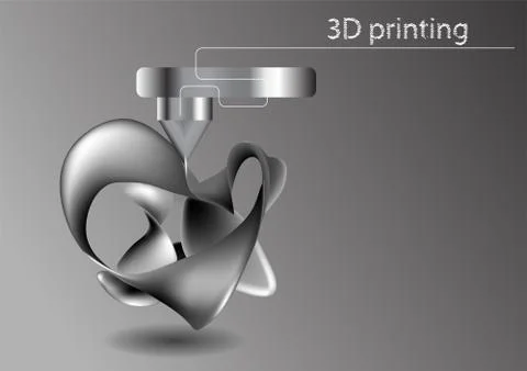 Printing 3D 스톡 일러스트