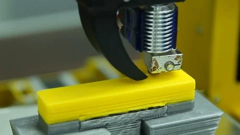 Printing on a 3D printer layout.Сlose-up Stock Footage 84785159