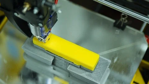 Printing on a 3D printer layout.Сlose-up Stock Footage 84785212