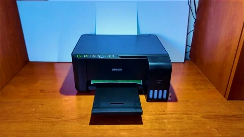 Printing of A4 Green Sheet Stock Footage 280061588