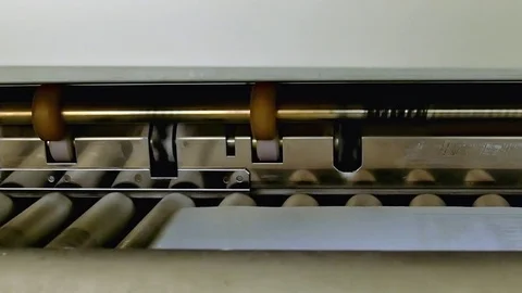 Printing and folding machine for big size drawing Stock Footage 79391505