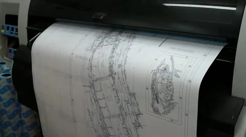 Printing architectural plans Vidéo 21763229