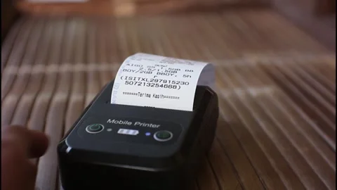 Printing bluetooth printer Stock Footage 240673146