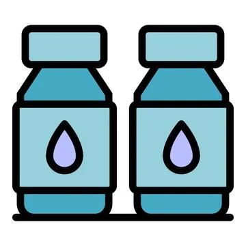 Printing bottles icon vector flat Stock Illustration