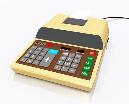 Printing calculator Illustrazione stock