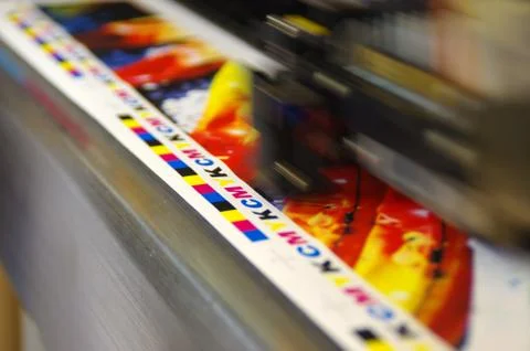 Printing CMYK head Foto stock