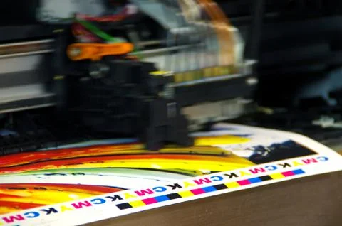 Printing CMYK head Foto stock