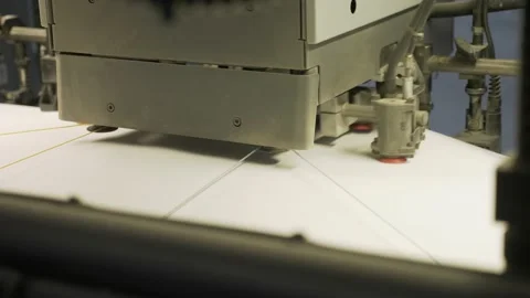 Printing of coloured newspapers with an offset printing machine at a printing Stock Footage 184842060