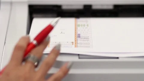 Printing document Stock Footage 77046585