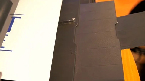 Printing document paper with inkjet printer Stock Footage 70945018