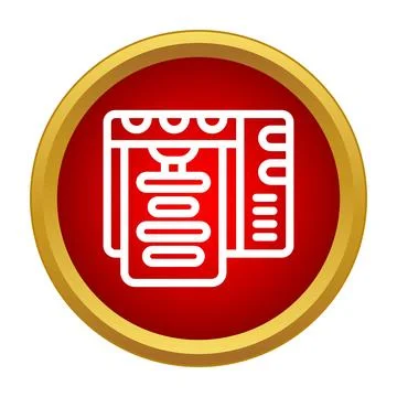 Printing document paper from office device icon Stock Illustration