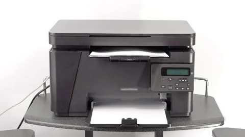 Printing documents on laser printer Stock Footage 60233119