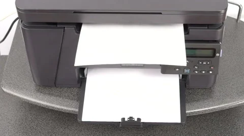 Printing documents on laser printer Stock Footage 60233127