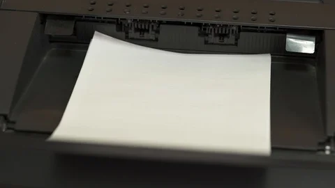 Printing documents process. Professional technical equipment. Printing machine Stock Footage 108455621