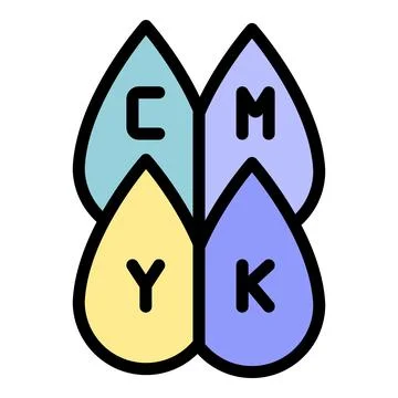 Printing drops icon vector flat Ilustración de archivo