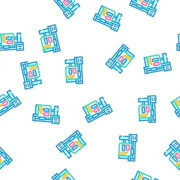 Printing on fabric sewing vector seamless pattern Stock Illustration