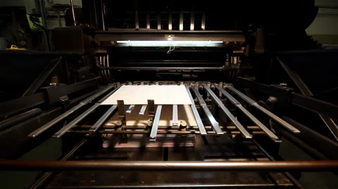 Printing factory loop Stock Footage 34555855