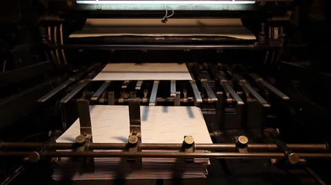 Printing Factory loop Stock Footage 34760388