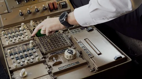 Printing of the flight plan Stock Footage 115863015