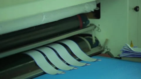 Printing in garment factory Stock Footage 210161602